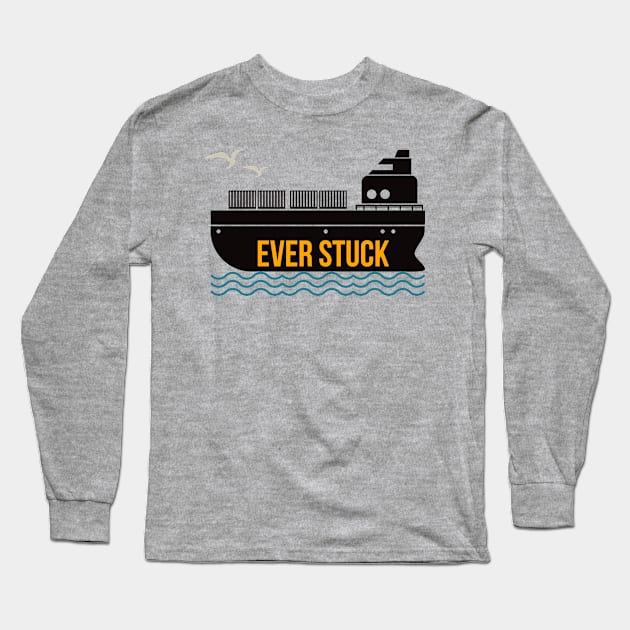 Ever Stuck Funny Shirt Long Sleeve T-Shirt by ZoesPrints